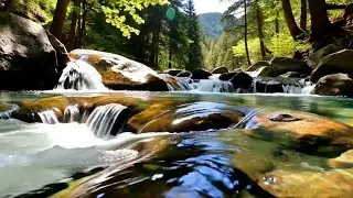 The Beauty of Clear River Water | ASMR Nature Flow for Meditation & Peace