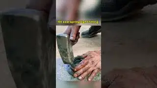 Oil seal spring tight fitting #repair #automobile #oilseals #mechanic #fitting