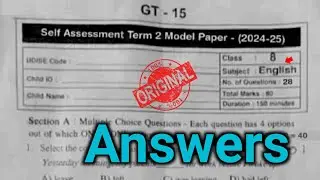Ap 8th class Sa term 2 English real model paper and answer 2025|8th sa2 english question paper 2025