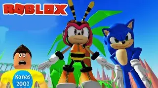 ROBLOX SONIC AND CHARMY BEE FREE LORD X IN THE GREEN HILL ZONE ! || Roblox Gameplay || Konas2002