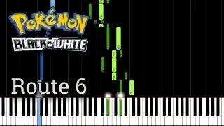 Route 6 - Pok&eacute;mon Black and White (Piano Tutorial) [Synthesia]