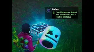Fortnite - Fortbyte #47 Found Between a Reboot Van, A Pirate Camp, and A Crashed Battlebus