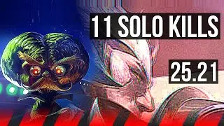 HEIMERDINGER vs DARIUS (TOP) | 11 solo kills, Godlike, 48k DMG | NA Master | 25.21