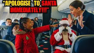 Little Black Girl Saves Black Santa from Racist Flight Attendant