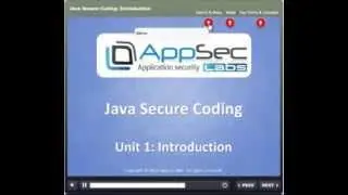 Course Tour: Java Secure Coding