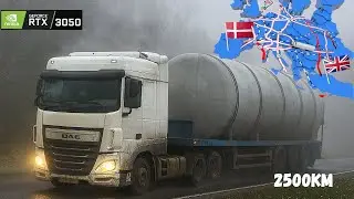 Heavy Water Tank Delivery UK To Denmark🚚| Euro Truck Simulator 2 | Realistic Steering Wheel Gameplay