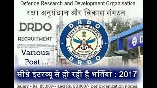 DRDO RECRUITMENT 2017-18 various post