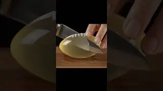 Slicing a Glass Football 🍌 | ASMR Macro Slice #shorts #asmr