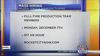 Mazda Toyota Manufacturing to resume mass hiring