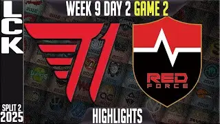 T1 vs NS Highlights Game 2 | LCK W9D2 Split 2 2025 | T1 vs Nongshim Redforce G2