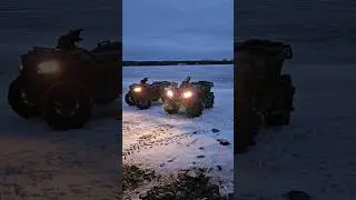Can am 650|Polaris 850 at Bay Of Quinte #ontario #adventures #bayofquinte #winter #ice #atv #shorts