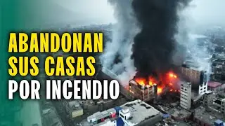 INCENDIO EN ALMACÉN LLEVA MÁS DE 17 HORAS Y CONSUME SIETE QUINTAS EN CERCADO DE LIMA