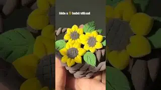 DIY foam clay sunflowers 🌻 | Foam clay flowers #foamclay #sunflowerbasketdiy