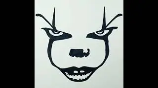 How to draw Pennywise Face #shorts