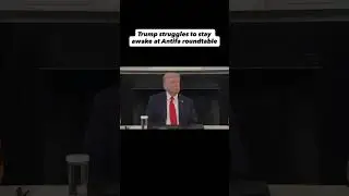 Is Trump okay? He can barely keep his eyes open at the Antifa roundtable...