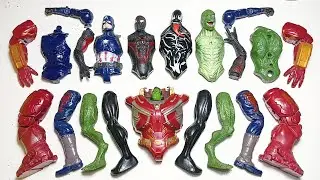 ИГРУШКИ МСТИТЕЛЕЙ MARVEL, ЧЕЛОВЕК-ПАУК ПРОТИВ ВЕНОМА ПРОТИВ КАПИТАНА АМЕРИКИ ПРОТИВ ЯЩЕРА ПРОТИВ ...