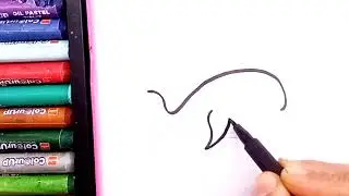 Howl to draw a Blue whale 🐳 ll step by step tutorial for kids ll easy whale