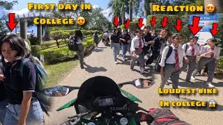 Loudest Bike In College 😍❤️ | Cute Girl Reaction 🥰 | Shocking Reaction In College 😱😍 | Rx Rohit🔥