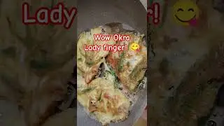Crispy Fried Okra with Egg 🍳🌱 | Easy & Healthy Snack     #FriedOkra #OkraWithEgg #LadyFinger