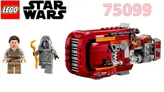 LEGO Star Wars 75099 Rey's Speeder Unboxing Speed Build Review