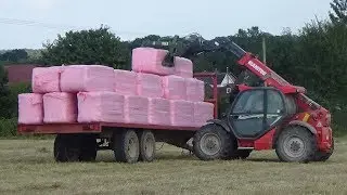 Loading & Wrapping Bales for Haylage with Manitou & Fendt with new Kuhn