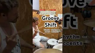 Simple groove with offbeat snare & left-hand double. 🥁⚡#drums #groove #timing
