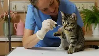 Vet Saves Poor Kitty by Removing Bug from Nose! 😿💖