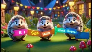 Three Happy Hedgehogs Learn Left and Right | Learn Directions for Kids | Rhymes and Baby Songs