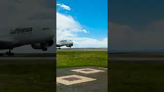 🛬 POV: You&rsquo;re watching the A380 land. #Lufthansa #A380