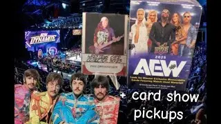AEW 2025 FLAGSHIP BLASTER RIP + CARD SHOW PICKUPS?? #wrestlingcards #AEW #aewcards #thebeatles