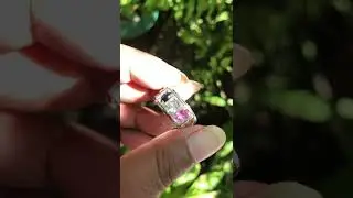 33. Astrogical Ring With Three Gems - රෝස පාට, සුදු පාට සාපයර් හා කකානිල් මැණික් මුද්දක්