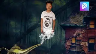 Aladdin lamp - creative picsart visual editing tutorial - best picsart editing  tutorial 2018
