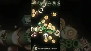 troll face 💀 in worm hunt game || worm hunt battle arena || Damh Worm game play #trending #shorts