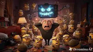 HAUNTED TV Creates a FUNNY NIGHT MOMENT with Minions 📺😂 | Funny Minion Cartoon