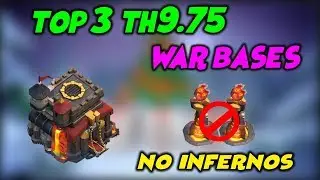 Top 3 th9.75 War Bases ( No inferno ) | Clash of Clans