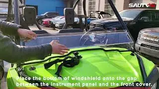 Installation of SAUTVS Front Half Clear Windshield for Honda Pioneer 520 500 2015-2023