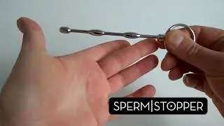 Penisstick Clark - dichte geribbelde metalen penisstick | Sounding