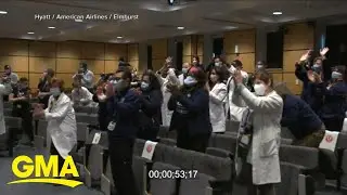 Front-line heroes at hard-hit Elmhurst hospital are given a surprise vacation | GMA