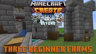 Three Starter Above and Beyond Farms | Create: Above and Beyond | Tutorial | Minecraft