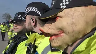 ANTI FRACKING PNR Lancashire BEZ Happy Mondays #WeSaidNo Cuadrilla POLICE