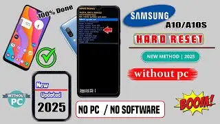 Samsung Galaxy A10/A10S Hard Reset 2025 Without Pc ✅ Samsung A10/A10S Factory Reset Without Password