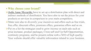 JODIE ANNE MCCARTHY  MARKETING PLAN BUILDING A SOLID MARKETING STRATEGY