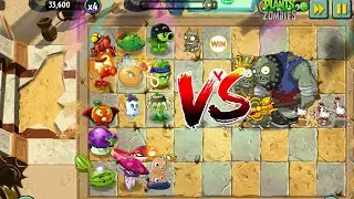 PVZ 2 - Random 5 Plants Team Vs Chicken & Gagantuar  Zombies - Who wins ? #pvzgameplay #pvz