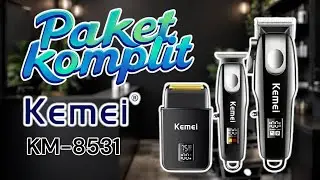 KEMEI KM 8531 PAKET KOMPLIT DARI KEMEI #kemei #LAWK #unboxing