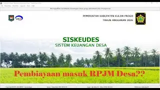 Input Pembiayaan di RPJM Desa, Yang Baru di Siskeudes versi 2.0.8 (Perencanaan)