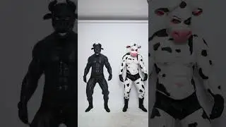 TELL ME WHICH ONE DO U PREFER#animalmask #cosplay #muscles #trending #transformation #bodysuit #fyp