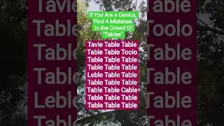 Find Four Mistakes In The Crowd Of Tables #brainteaser #puzzle #america #findthemistake