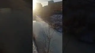 Selbe river, freezing