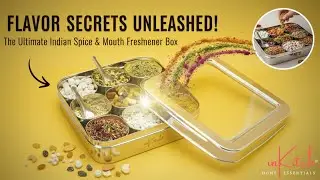 Square Steel Spice Box with 9 Vatis | See-Through Lid | 1200ml Premium Masala Dabba