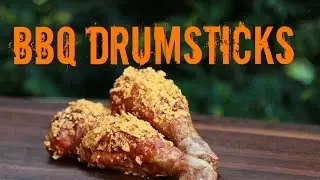 BBQ Drumsticks mit Tortillakruste